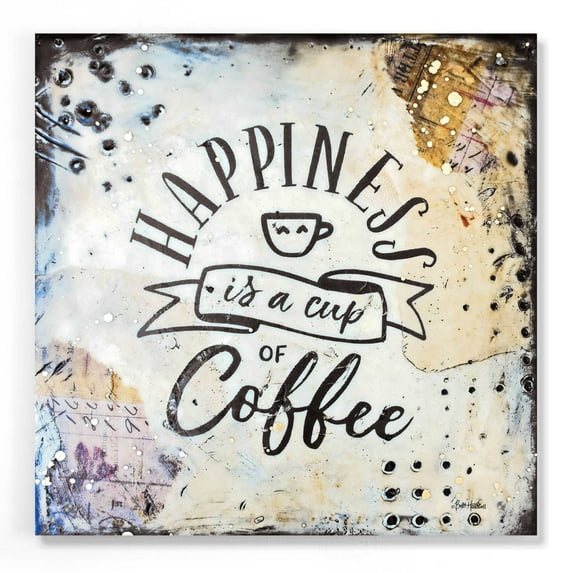 Epic Art 'Coffee Love 1' by Britt Hallowell, Acrylic Glass Wall Art, 24"x24"