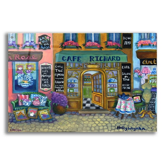 Epic Art 'Coffees and Teas' by Holly Wojhan, Acrylic Glass Wall Art, 36"x24"