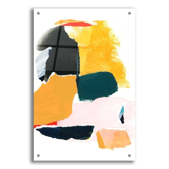 Epic Art 'Collage Studies 18-02' by Iris Lehnhardt, Acrylic Glass Wall Art, 24"x36"