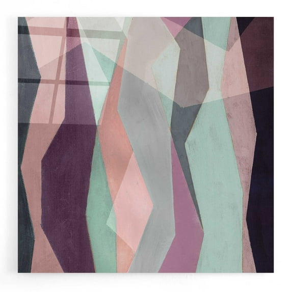 Epic Art 'Color Block Pattern III' by Grace Popp, Acrylic Wall Glass, 12"x12"