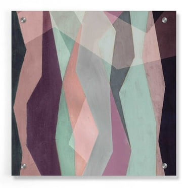 Epic Art 'Color Block Pattern III' by Grace Popp, Acrylic Wall Glass, 36"x36"