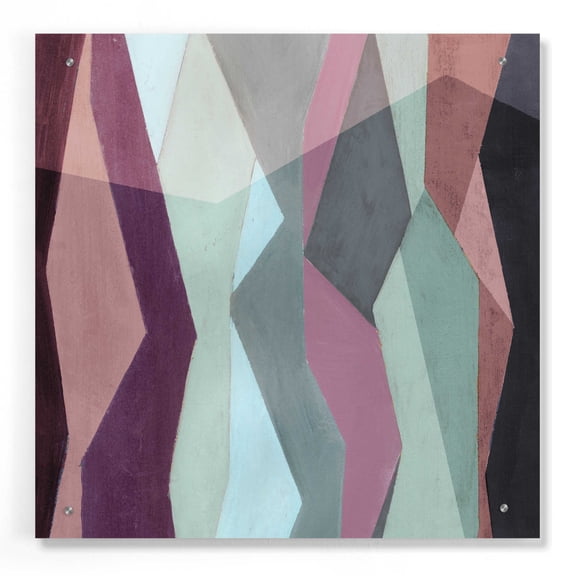 Epic Art 'Color Block Pattern IV' by Grace Popp, Acrylic Wall Glass, 24"x24"