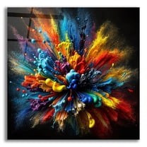 Epic Art 'Color Burst 3' by Rey Klimt Acrylic Glass Wall Art, 12" x 12"