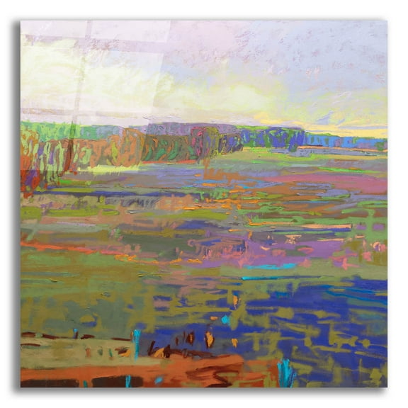 Epic Art ' Color Field 24' by Jane Schmidt, Acrylic Glass Wall Art, 12"x12"