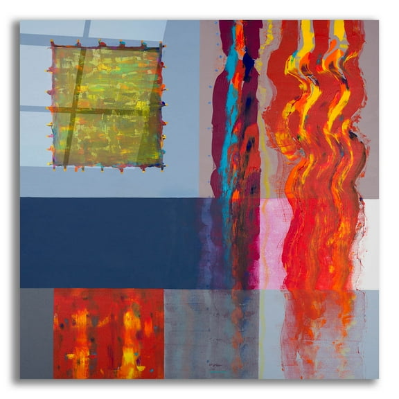 Epic Art 'Color Storm Route II' by Hooshang Khorasani, Acrylic Glass Wall Art, 12"x12"
