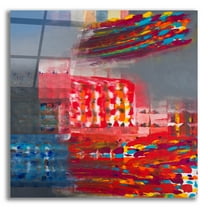 Epic Art 'Color Storm' by Hooshang Khorasani, Acrylic Glass Wall Art, 12"x12"