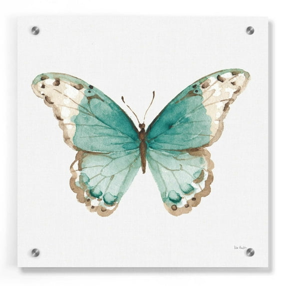 Epic Art 'Colorful Breeze XII with Teal' by Lisa Audit, Acrylic Glass Wall Art, 36"x36"