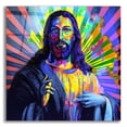 thumbnail image 1 of Epic Art 'Colorful Christ I' by Epic Art Portfolio, Acrylic Glass Wall Art, 12"x12", 1 of 8