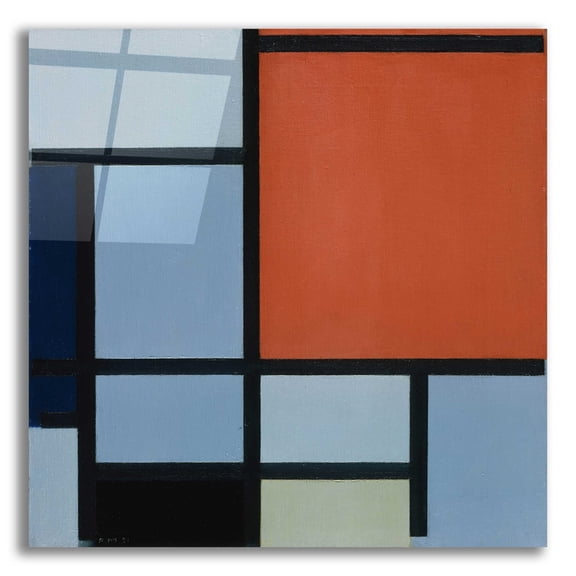 Epic Art 'Composition 1921' by Piet Mondrian, Acrylic Glass Wall Art, 12"x12"