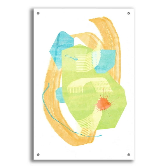 Epic Art 'Confetti No 2' by Suzanne Nicoll, Acrylic Glass Wall Art, 24"x36"