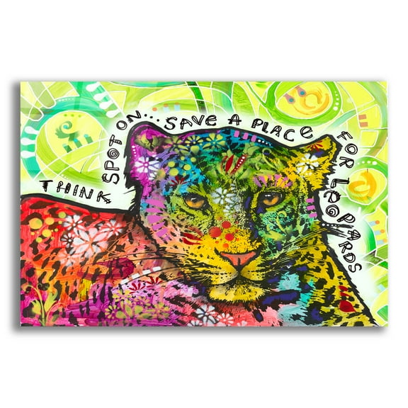 Epic Art 'Conservancy For Leopards' by Dean Russo Acrylic Glass Wall Art, 16" x 12"