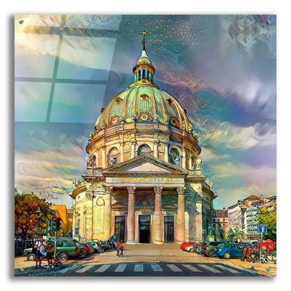 Epic Art 'Copenhagen Denmark Frederiks Church' by Pedro Gavidia, Acrylic Glass Wall Art, 36"x36"