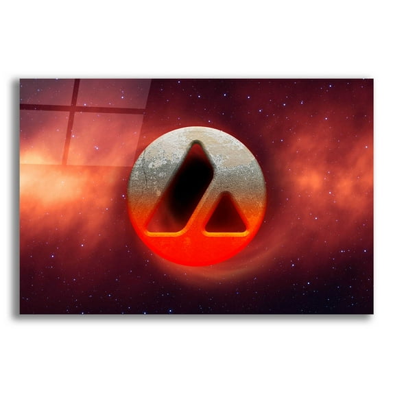 Epic Art 'Cosmic Crypto Avalanche' by Epic Portfolio, Acrylic Glass Wall Art, 24"x16"