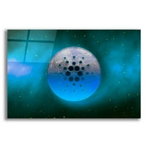 Epic Art 'Cosmic Crypto Cardano' by Epic Portfolio, Acrylic Glass Wall Art, 16"x12"