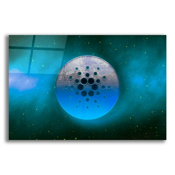 Epic Art 'Cosmic Crypto Cardano' by Epic Portfolio, Acrylic Glass Wall Art, 16"x12"