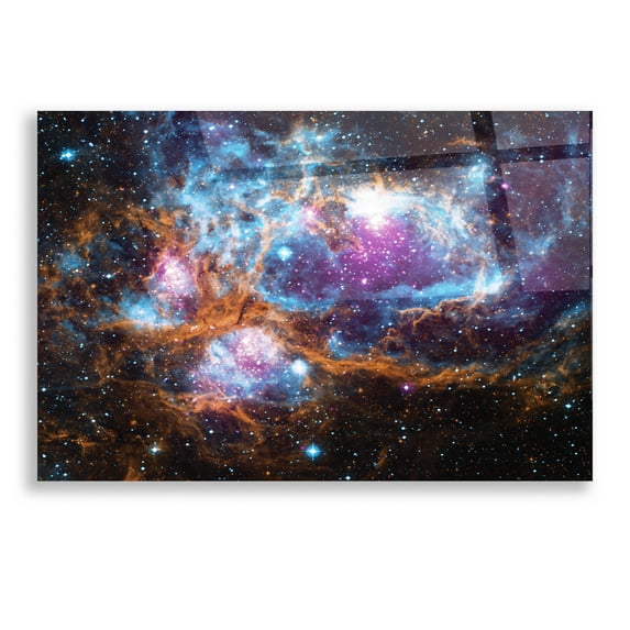 Epic Art 'Cosmic Winter Wonderland,' Acrylic Glass Wall Art, 16"x12"
