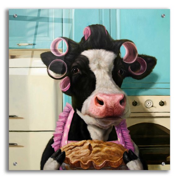 Epic Art 'Cow Pie' by Lucia Heffernan, 24"x24"