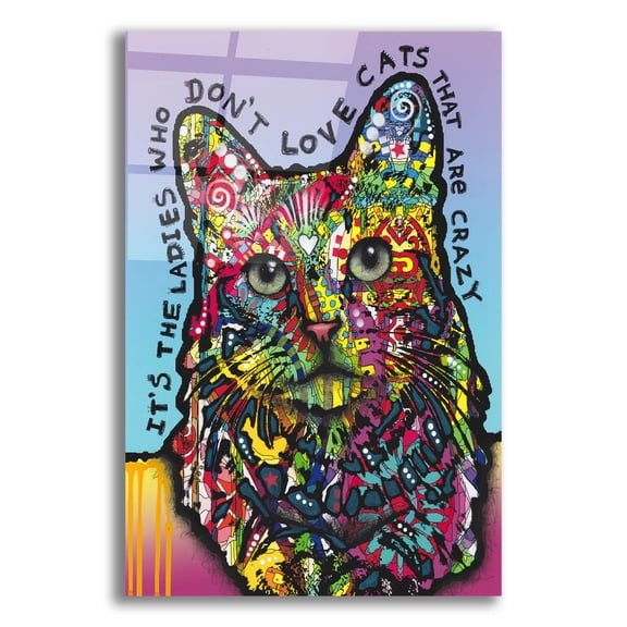 Epic Art 'Crazylady' by Dean Russo Studios, Acrylic Glass Wall Art, 16"x24"