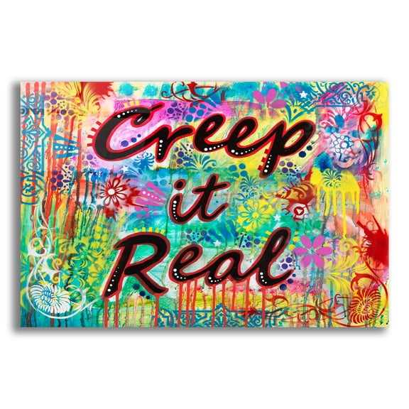 Epic Art 'Creep It Real' by Dean Russo Acrylic Glass Wall Art, 24" x 16"