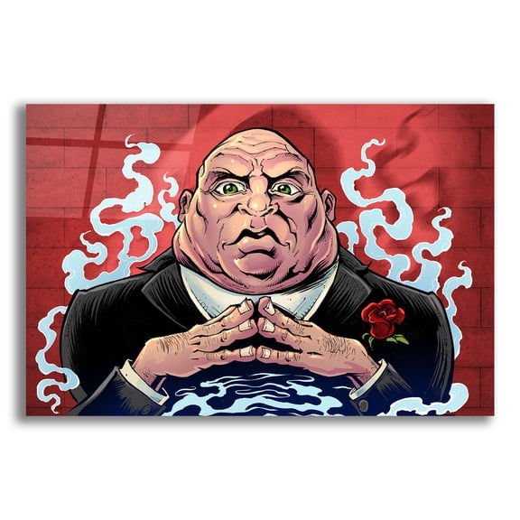 Epic Art 'Crook Character Mob Boss' by Flyland Designs, Acrylic Glass Wall Art, 16"x12"
