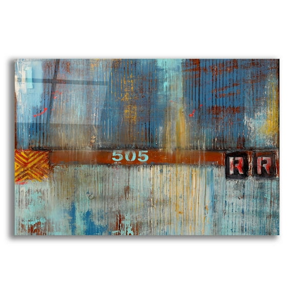 Epic Art 'Crossing the Tracks I' by Erin Ashley, Acrylic Wall Art, 24"x16"