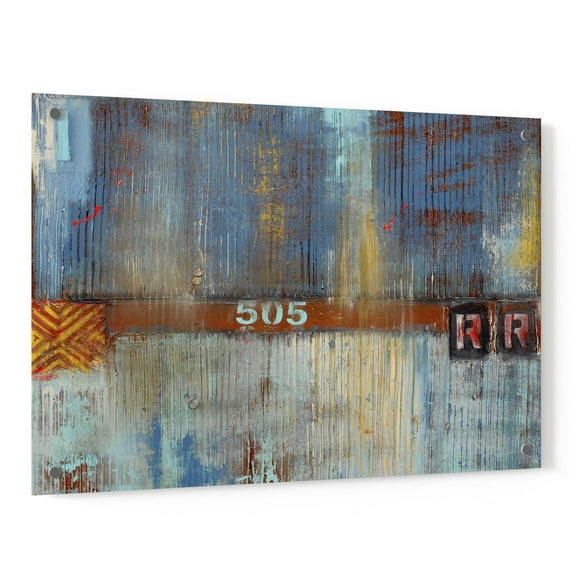 Epic Art 'Crossing the Tracks I' by Erin Ashley, Acrylic Wall Art, 36"x24"