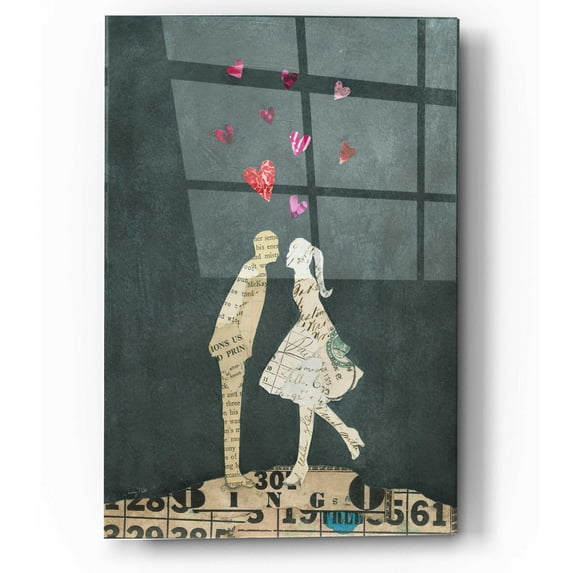Epic Art 'Cute Couple I' by Courtney Prahl, Acrylic Glass Wall Art, 12"x16"