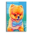 thumbnail image 1 of Epic Art 'Cute Pomeranian with Bow Tie' by Rebecca Wang Art, Acrylic Glass Wall Art, 16"x24", 1 of 8