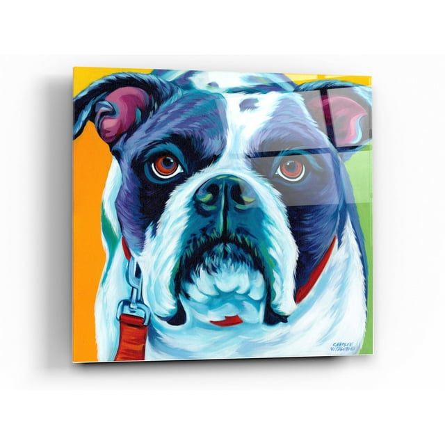 Epic Art 'Cute Pups II' by Carolee Vitaletti Acrylic Glass Wall Art, 24"x24"