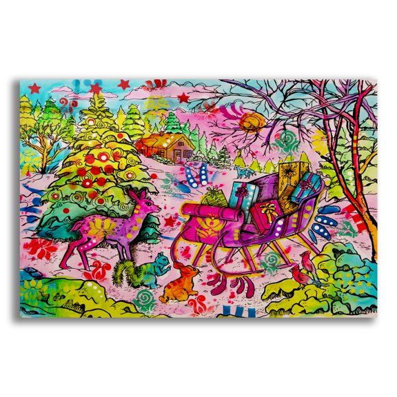 Epic Art 'Dean's Christmas Sleigh' by Dean Russo, 16" x 12"