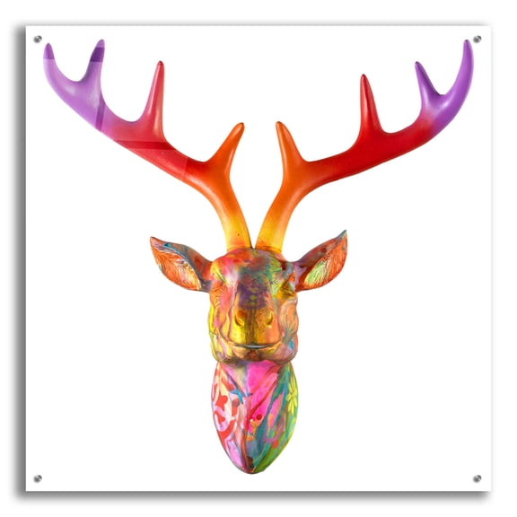 Epic Art 'Deer Bust' by Dean Russo, Acrylic Glass Wall Art, 36"x36"