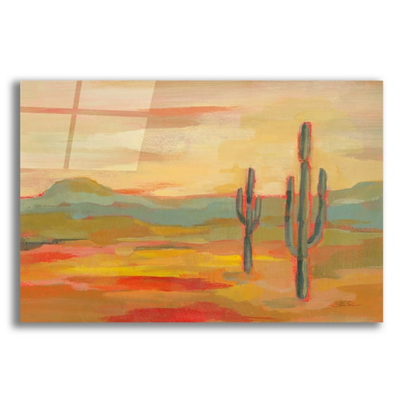Epic Art 'Desert Saguaro' by Silvia Vassileva, Acrylic Glass Wall Art, 24"x16"