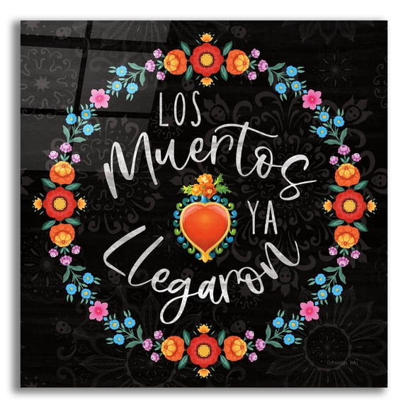 Epic Art 'Dia De Los Muertos 4' by Danhui Nai Acrylic Glass Wall Art, 12" x 12"