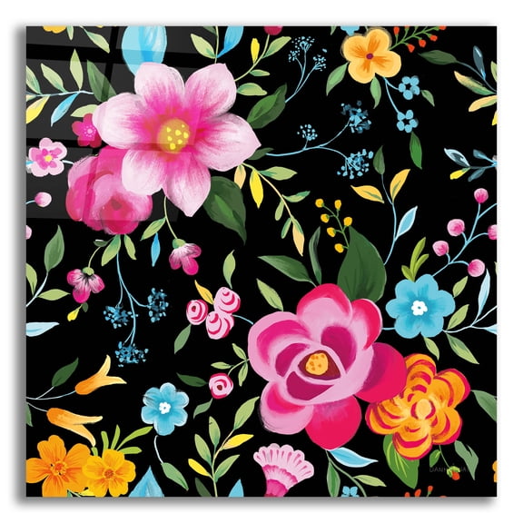 Epic Art 'Dia De Los Muertos Pattern Vib' by Danhui Nai Acrylic Glass Wall Art, 12" x 12"