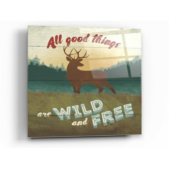 Epic Art 'Discover the Wild II' by Janelle Penner, Acrylic Glass Wall Art, 12"x12"