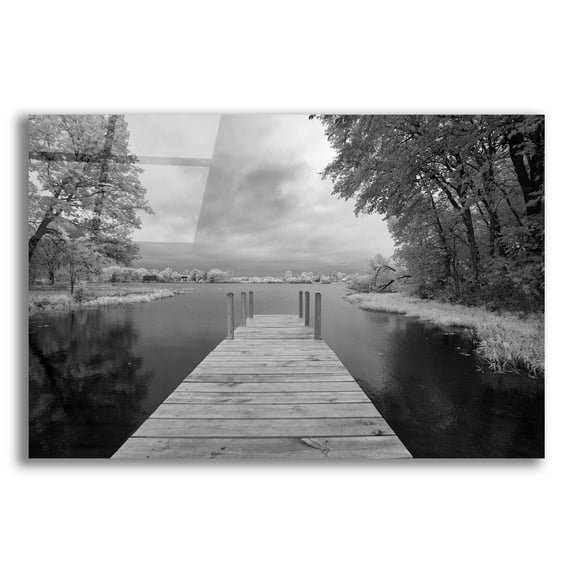 Epic Art 'Dock at St. Joseph River, Centreville' by Monte Nagler, Acrylic Glass Wall Art, 24"x16"
