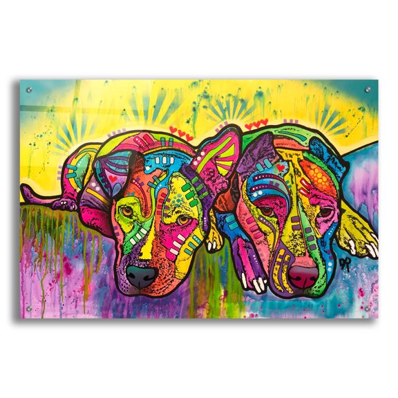 Epic Art 'Dofka And Stella' by Dean Russo, Acrylic Glass Wall Art, 36"x24"