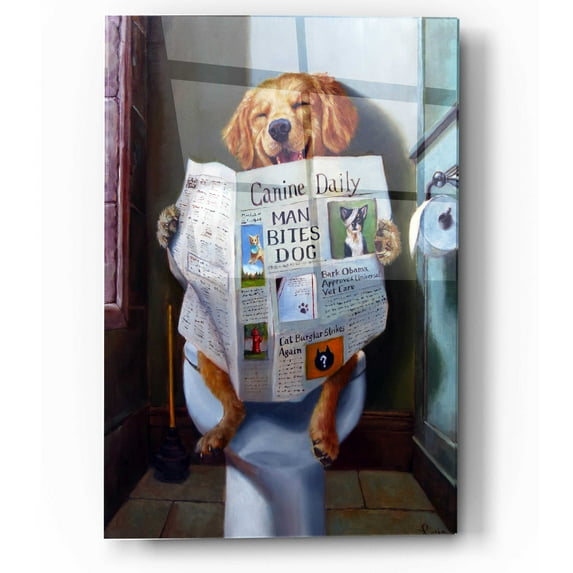 Epic Art 'Dog Gone Funny' by Lucia Heffernan, Acrylic Glass Wall Art, 12"x16"