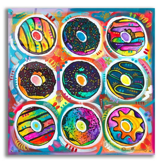 Epic Art 'Doughnuts' by Dean Russo, Acrylic Glass Wall Art, 36"x36"