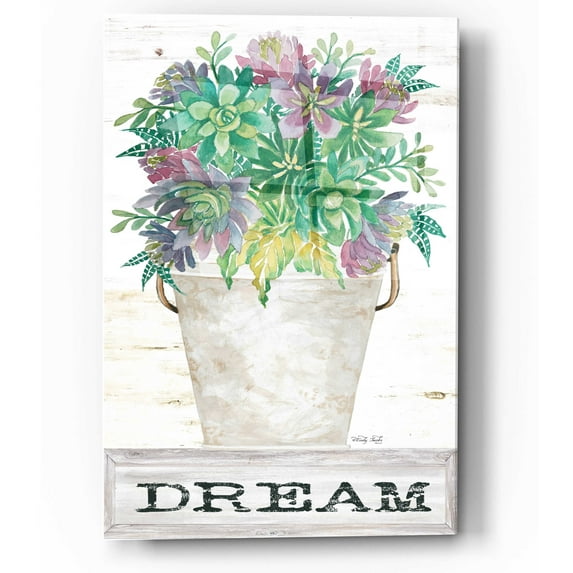 Epic Art 'Dream Succulents' by Cindy Jacobs, Acrylic Glass Wall Art, 12"x16"