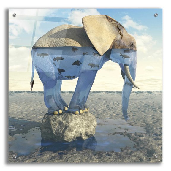 Epic Art 'Drinking Problem' by Cynthia Decker, Acrylic Glass Wall Art, 24"x24"