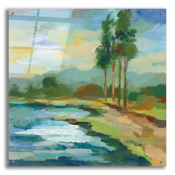 Epic Art 'Early Spring Landscape II' by Silvia Vassileva, Acrylic Glass Wall Art, 36"x36"