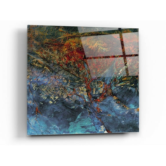 Epic Art 'Earth As Art: Cubism Landsat Style' Acrylic Glass Wall Art, 24"x24"