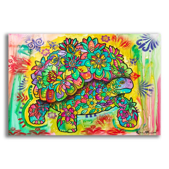 Epic Art 'Earth Tortoise' by Dean Russo Acrylic Glass Wall Art, 24" x 16"