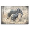 thumbnail image 1 of Epic Art ' Elephants' by Helene Sobol, Acrylic Glass Wall Art, 16"x12", 1 of 8