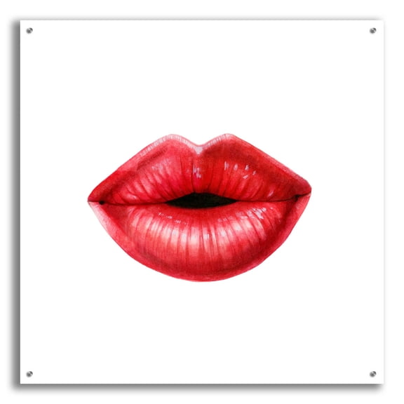 Epic Art 'Emotion Lips I' by Grace Popp, Acrylic Glass Wall Art, 36"x36"