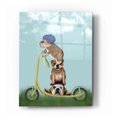 thumbnail image 1 of Epic Art 'English Bulldog Scooter' by Fab Funky Acrylic Glass Wall Art, 16"x24", 1 of 2