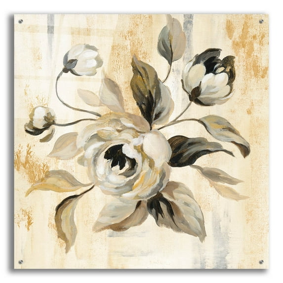 Epic Art 'English Rose II' by Silvia Vassileva, Acrylic Glass Wall Art, 36"x36"