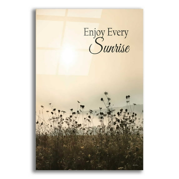 Epic Art 'Enjoy the Sunrise' by Lori Deiter Acrylic Glass Wall Art, 12"x16"