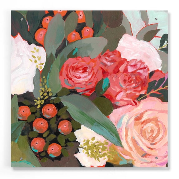 Epic Art 'Eucalyptus Bouquet I' by Victoria Borges, Acrylic Glass Wall Art, 24"x24"